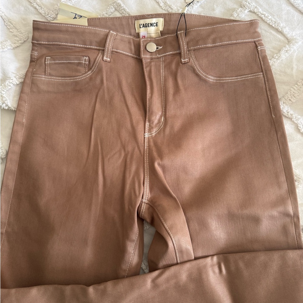 L'AGENCE Women's Brown Straight Leg Jeans